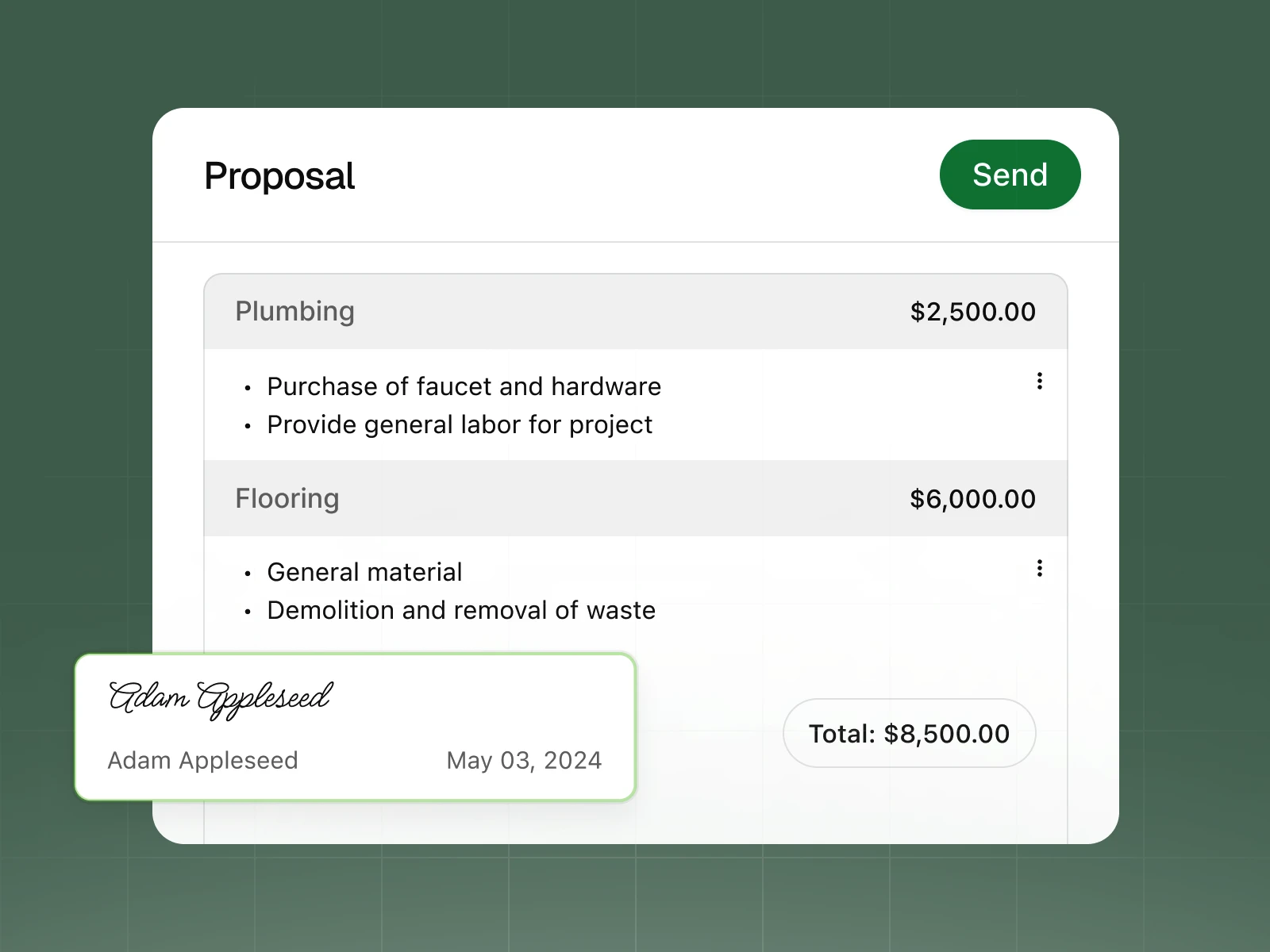 Dashboard screenshot
